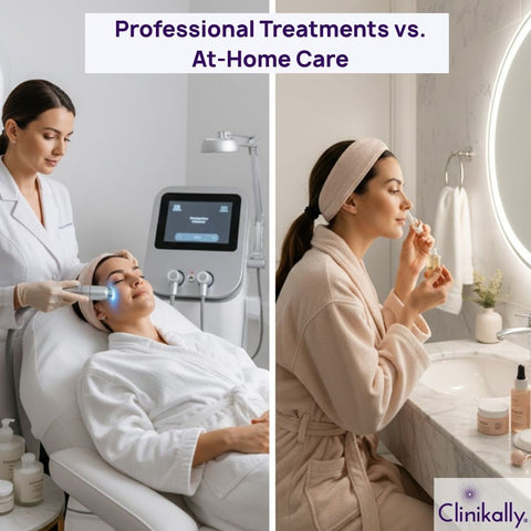 Professional Treatments vs. At-Home Care