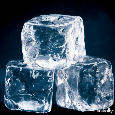 #1 Apply ice on your pimples