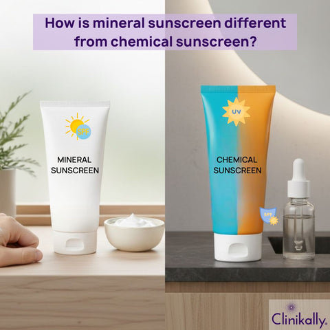 How is mineral sunscreen different from chemical sunscreen?