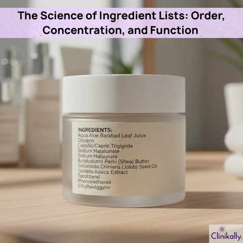 The Science of Ingredient Lists: Order, Concentration, and Function
