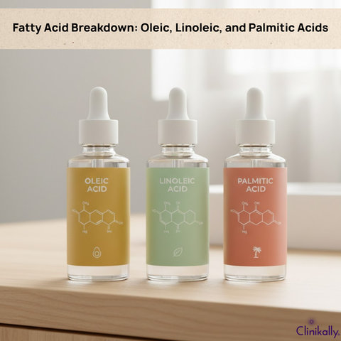 Fatty Acid Breakdown: Oleic, Linoleic, and Palmitic Acids