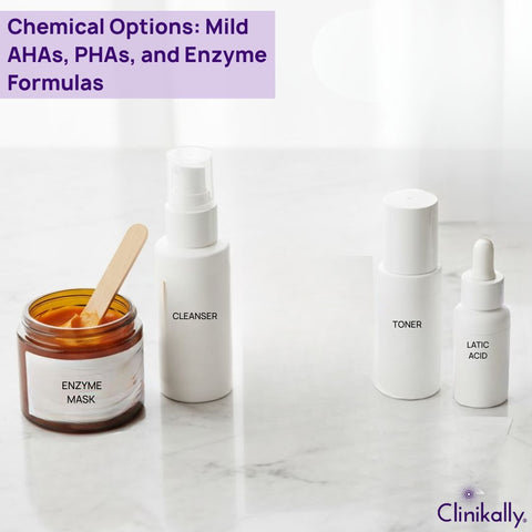 Chemical Options: Mild AHAs, PHAs, and Enzyme Formulas