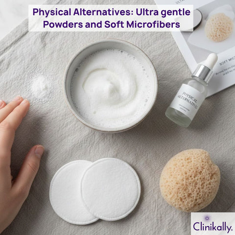 Physical Alternatives: Ultra gentle Powders and Soft Microfibers