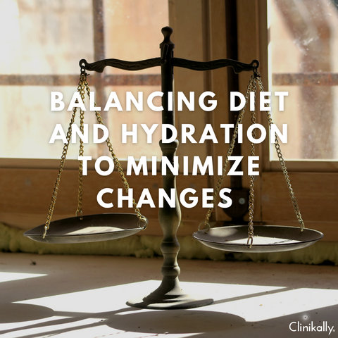 Balancing Diet and Hydration to Minimize Changes
