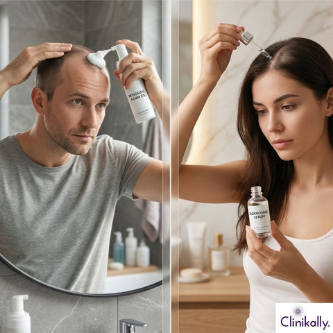 Adenosine vs minoxidil application