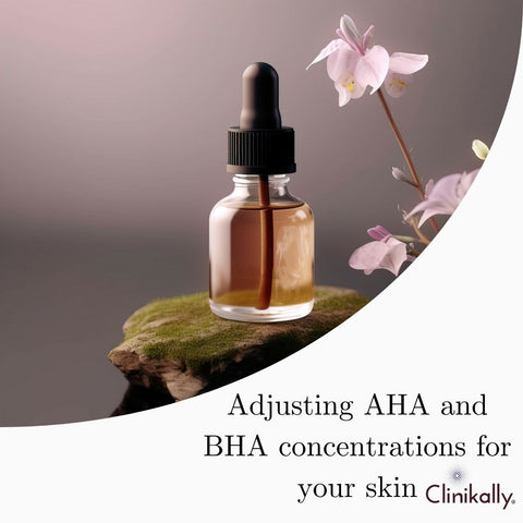Adjusting AHA and BHA concentrations for your skin