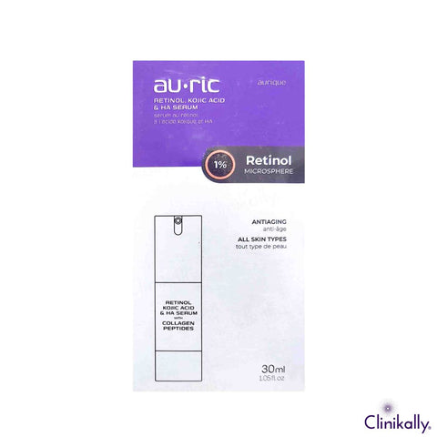 Au.ric 1% retinol serum packaging