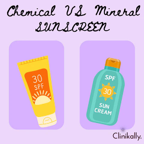 What are the two types of sunscreen?
