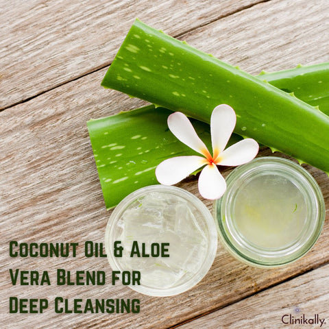 Coconut Oil & Aloe Vera Blend for Deep Cleansing