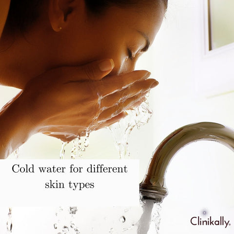 Cold water for different skin types