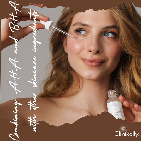 Combining AHA and BHA with other skincare ingredients