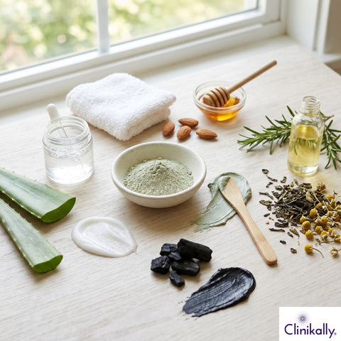 Natural ingredients for combination skin face masks