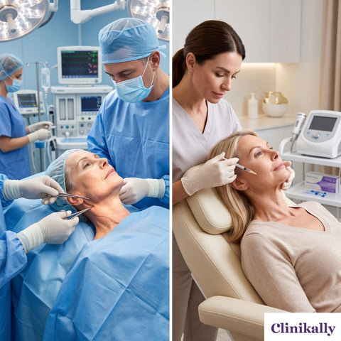 Surgical vs non-surgical facelift comparison