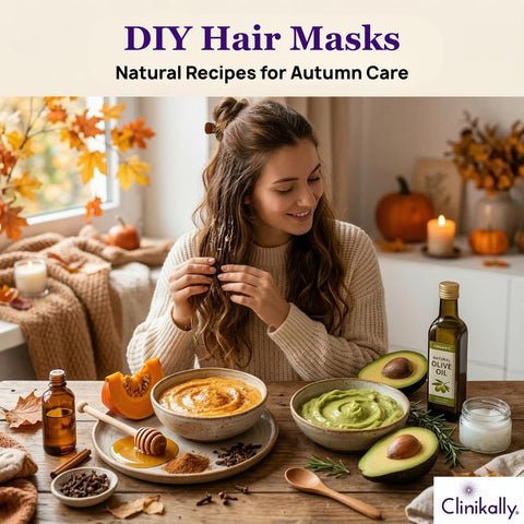 A girl applying DIY Hair Mask