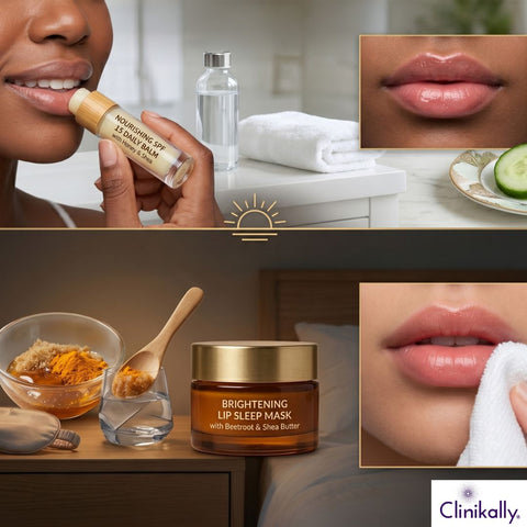 Day and night routine for healthy lips