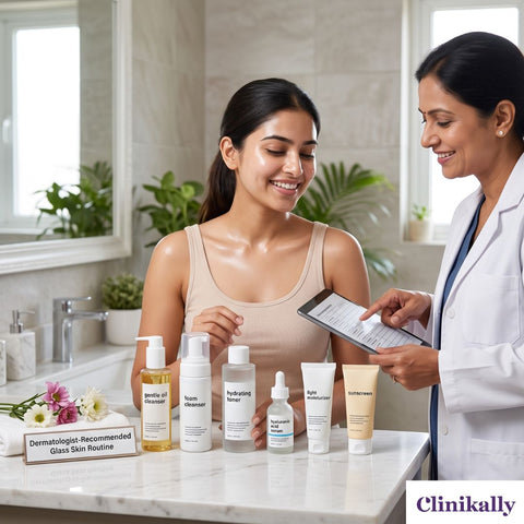 Dermatologist recommending complete glass skin skincare