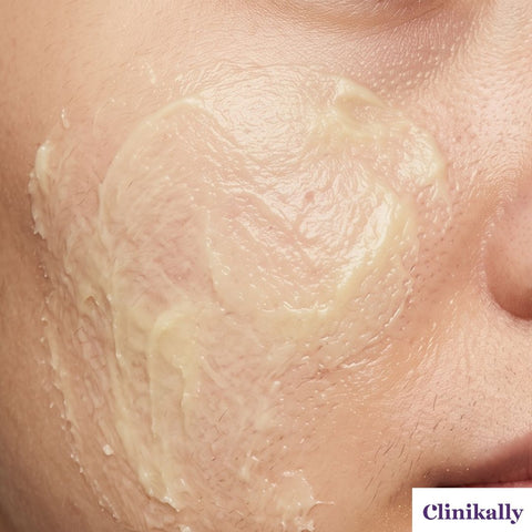 Cleansing balm texture on skin