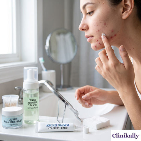 Applying acne spot treatment correctly