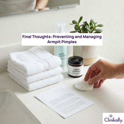 Underarm care for preventing armpit pimples