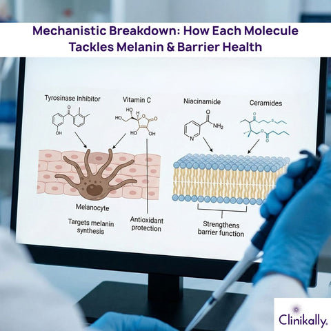 Mechanistic Breakdown: How Each Molecule Tackles Melanin &Barrier Health