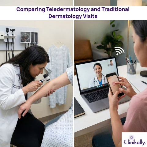 Teledermatology and Traditional Dermatology Visits