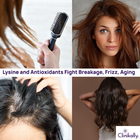 Lysine and Antioxidants Fight Breakage, Frizz, Aging