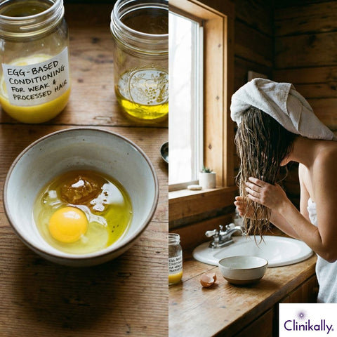 Egg-Based Conditioning For Weak Or Processed Hair Types
