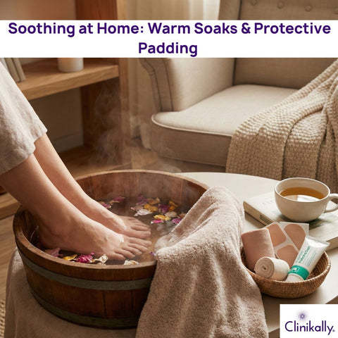 Soothing at Home: Warm Soaks & Protective Padding