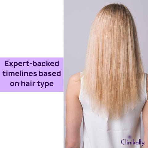 Expert-backed timelines based on hair type