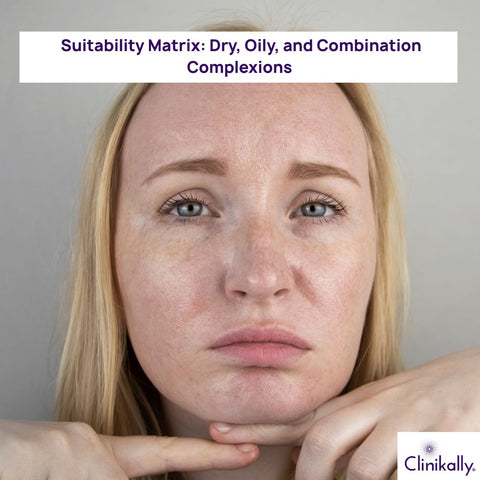 Suitability Matrix: Dry, Oily, and Combination Complexions