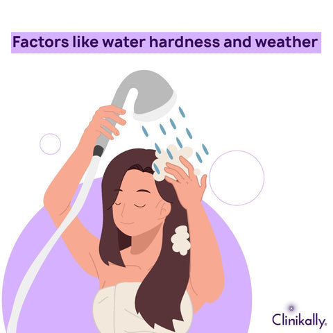 Factors like water hardness and weather