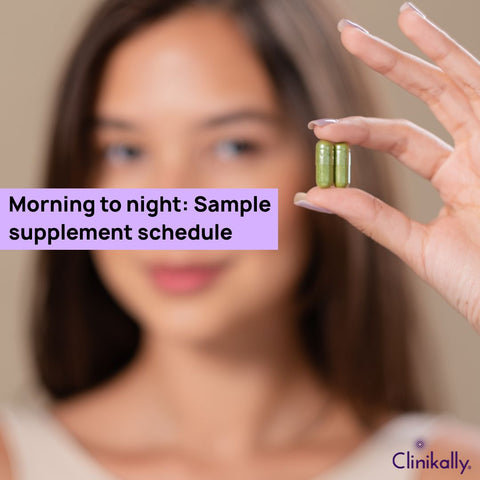 Morning to night: Sample supplement schedule