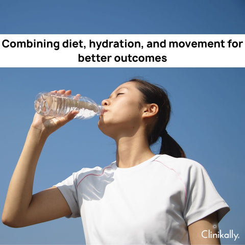 Combining diet, hydration, and movement for better outcomes
