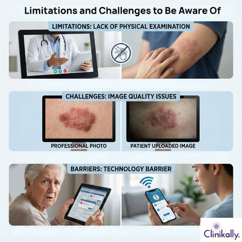 Limitations and Challenges of teledermatology