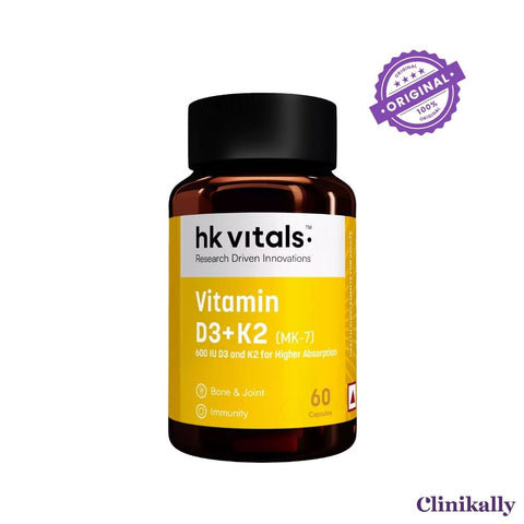 HK Vitals Vitamin D3 + K2 (MK-7) Soft Gelatin Capsule