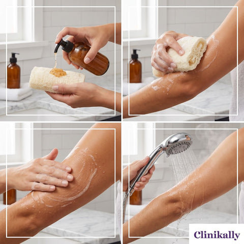 How to use tan removal body wash