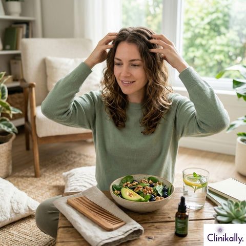 Healthy hair growth lifestyle