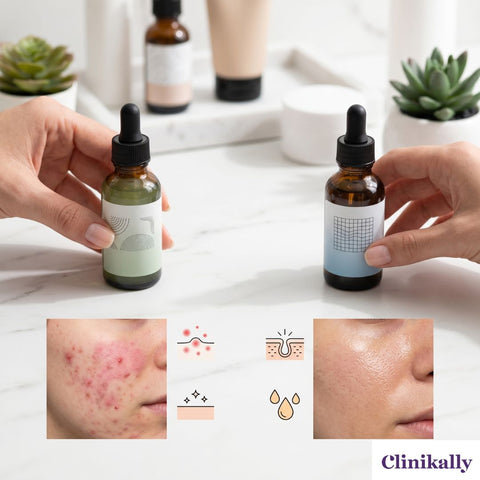 Comparing azelaic acid and niacinamide serums