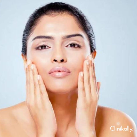 Woman with healthy skin after using shea butter