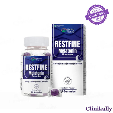 Restfine Melatonin Gummies - Blueberry Flavour.png