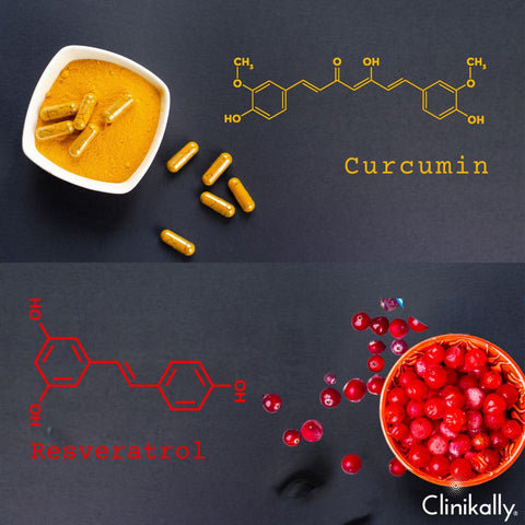 Resveratrol and Curcumin for anti-aging and healing