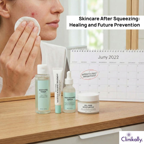 Skincare after Squeezing Pimples