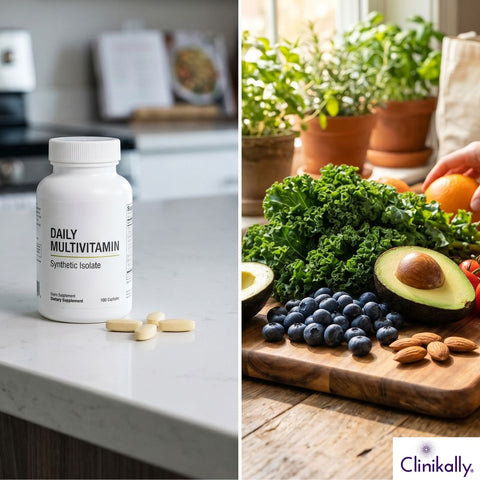 Comparison of synthetic multivitamin supplements and nutrient-rich whole foods