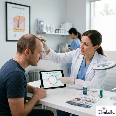 Dermatologist hair loss consultation