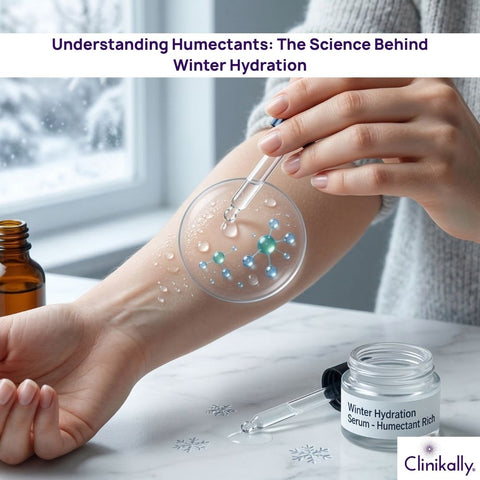 Applying humectants for winter hydration routine