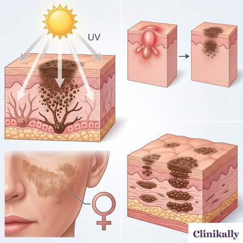 Common causes of dark spots on skin