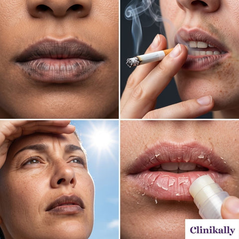 Common causes of dark pigmented lips