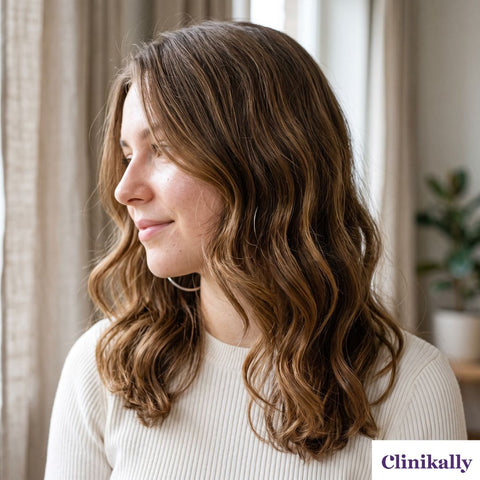 Natural wavy hair texture