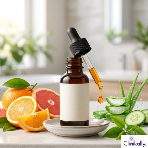 Showing the Vitamin c serum ingredients