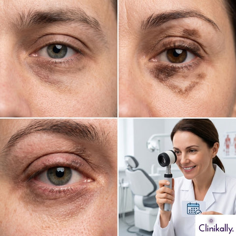 Dermatologist check for dark eyelids